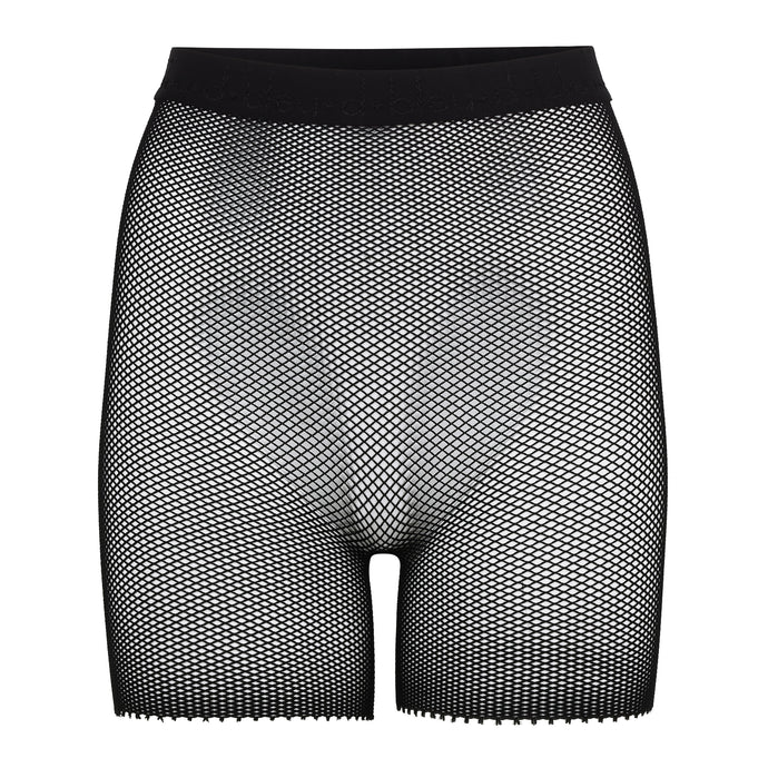 Fishnet Biker Shorts | Jet Black